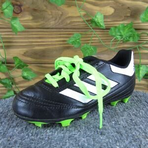 adidas‎ Boys Sneaker Goletto Soccer Sz T 10 Medium Black Synthetic Lace Up
